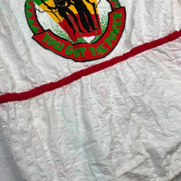 Vintage 80s Africa Unite Disan Lightweight Utility Jacket FLAW OSFA One Size - Picture 12 of 13